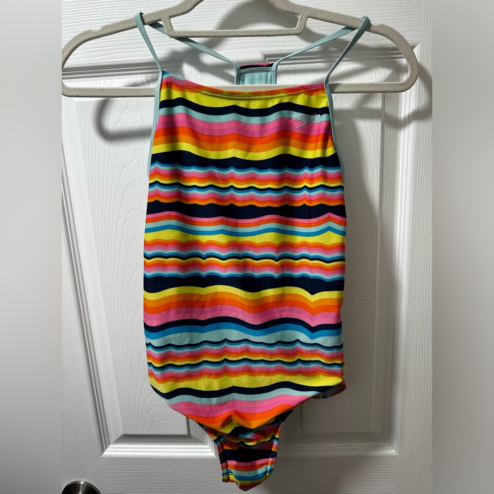 Speedo Multicolor Striped Swimsuit